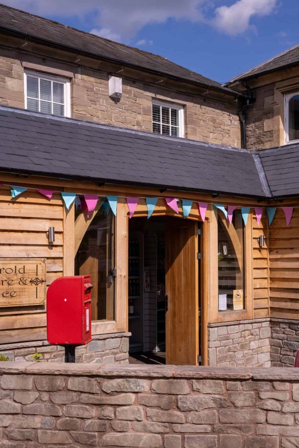 Welcoming entrance into  the village shop